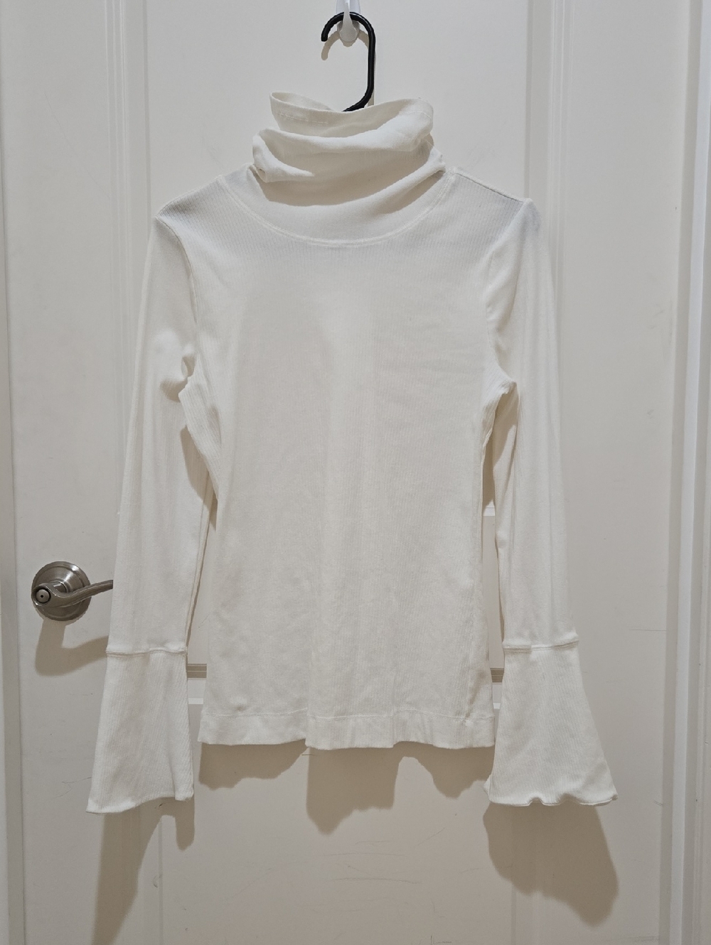 Free People Ribbed Bell-Sleeve Top
